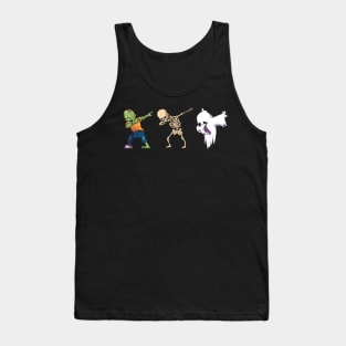 Dabbing Halloween Creatures Tank Top